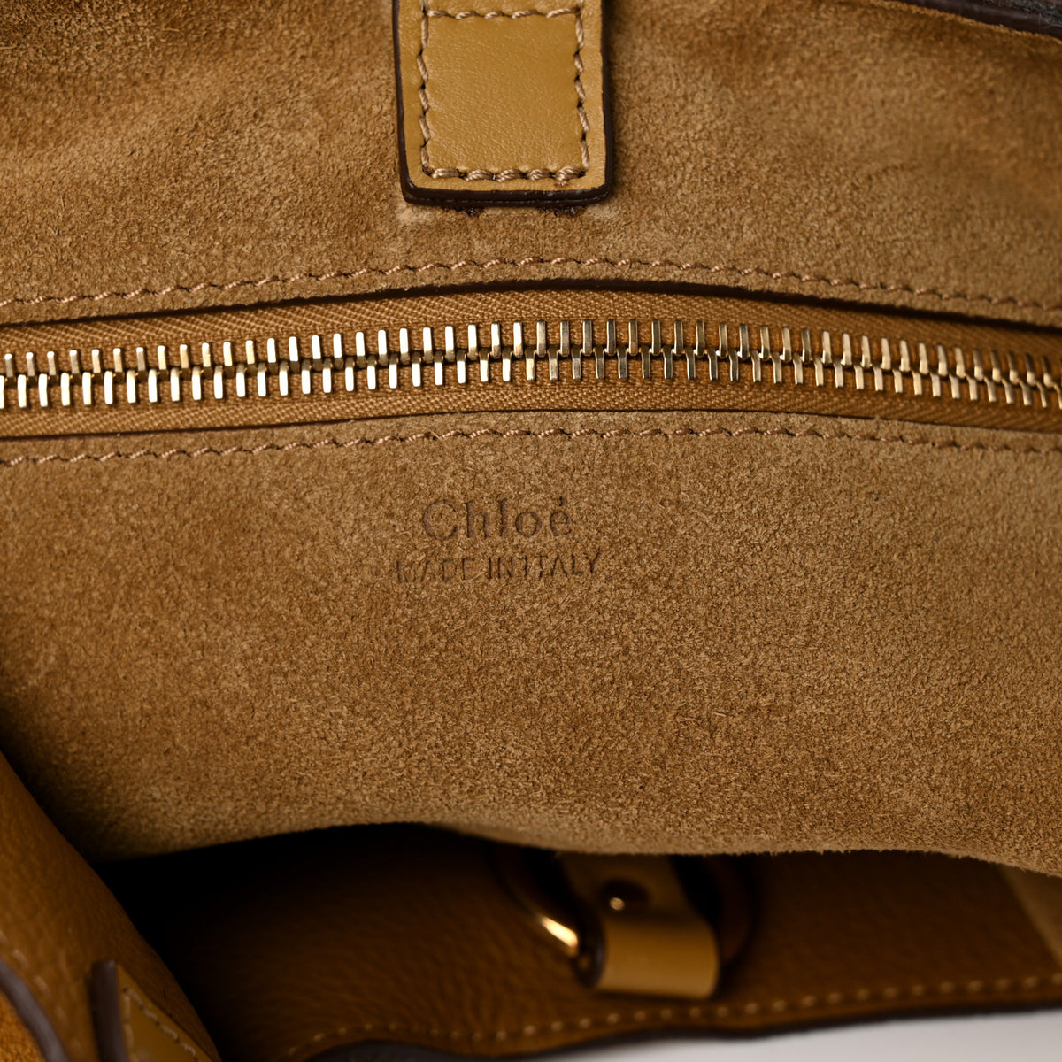 Suede Calfskin Small Marcie Hobo Bag Gold Khaki