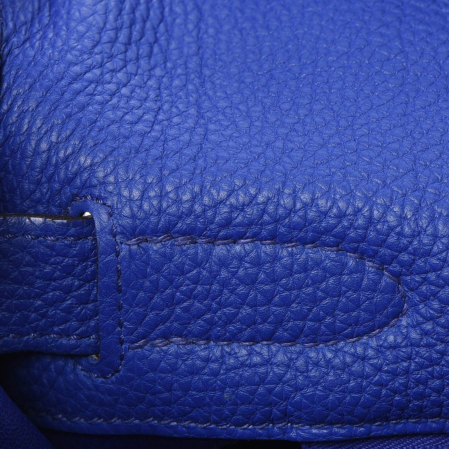 Hermes Taurillon Clemence Shoulder Kelly 40 Bleu Electrique 9 of 32
