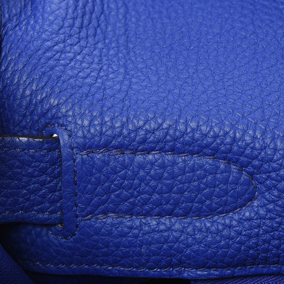Hermes Taurillon Clemence Shoulder Kelly 40 Bleu Electrique 9 of 32