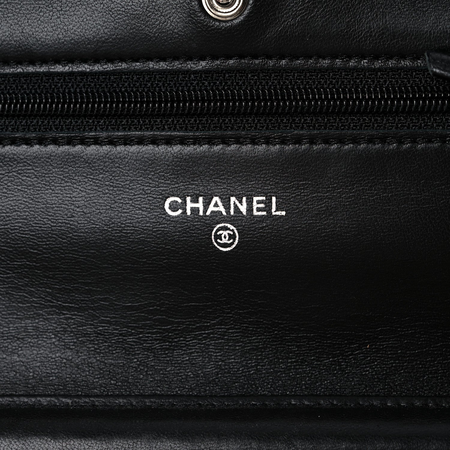 Chanel Lambskin Quilted Wallet On Chain WOC Black 6 of 16