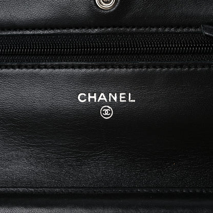 Chanel Lambskin Quilted Wallet On Chain WOC Black 6 of 16