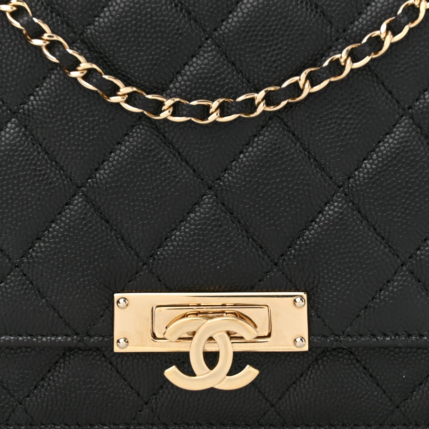 Chanel Caviar Quilted Golden Class Wallet On Chain WOC Black 9 of 13