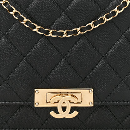 Chanel Caviar Quilted Golden Class Wallet On Chain WOC Black 9 of 13