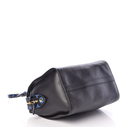 Louis Vuitton Smooth Calfskin Colored Monogram Speedy Amazon MM Blue Black 4 of 8