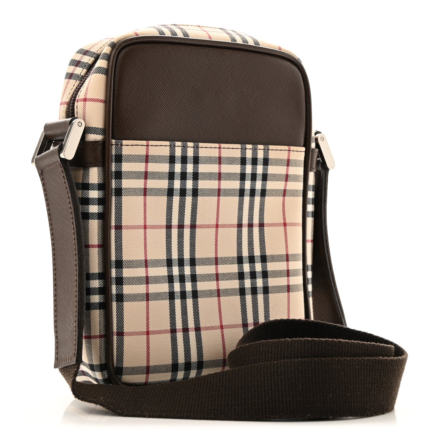 Burberry Vintage Check Small Messenger Dark Brown 3 of 14
