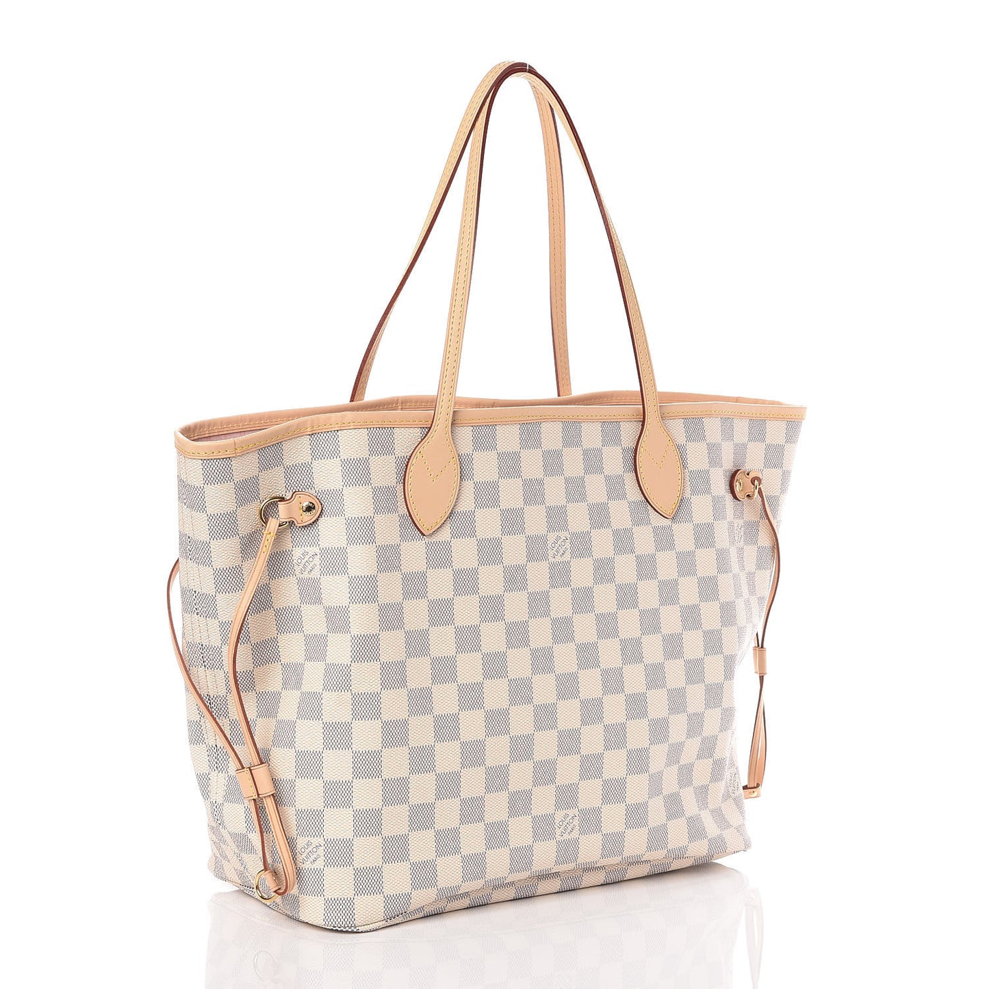 Damier Azur Neo Neverfull MM Rose Ballerine