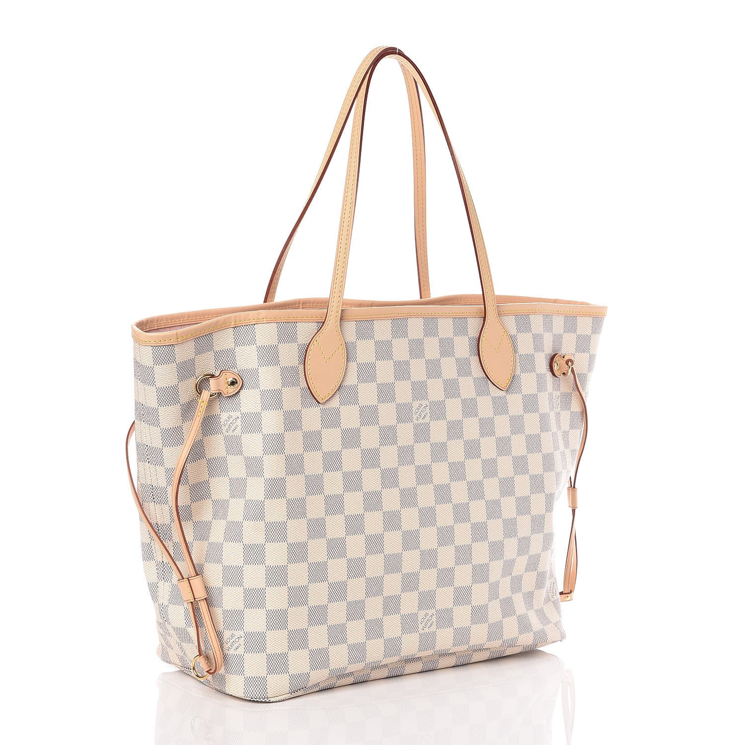 Louis Vuitton Damier Azur Neo Neverfull MM Rose Ballerine 3 of 10