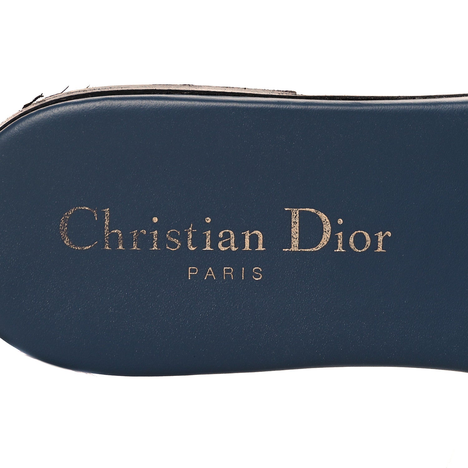 Christian Dior Calfskin D-Club Mule Sandal 37 Navy 11 of 14
