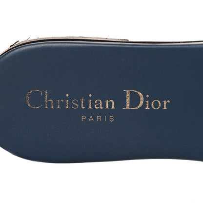 Christian Dior Calfskin D-Club Mule Sandal 37 Navy 11 of 14