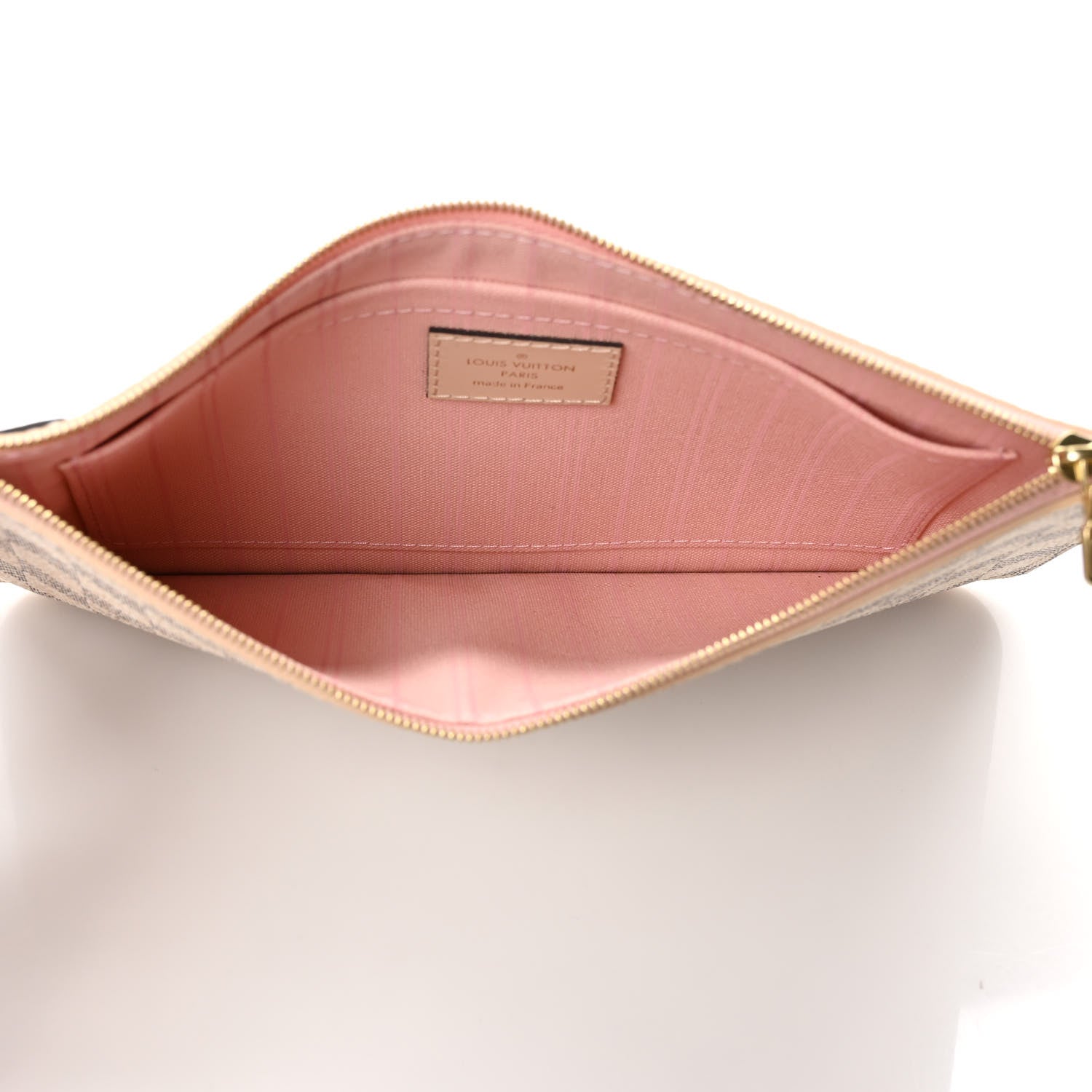 Louis Vuitton Damier Azur Neverfull MM GM Pochette Rose Ballerine 5 of 6