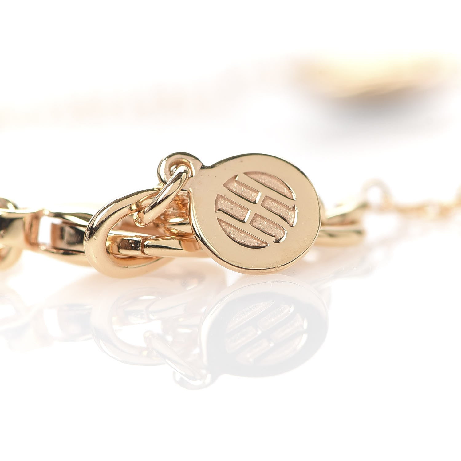 John Hardy 18K Rose Gold Black Sapphire Classic Chain Heart Station Bracelet 5 of 6