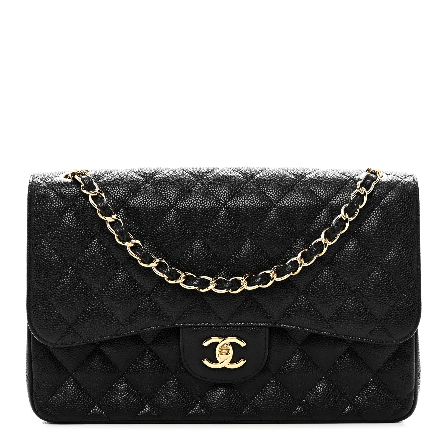 Chanel Caviar Quilted Jumbo Double Flap Black 1 of 10