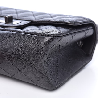 Chanel Sheepskin Quilted 2.55 Reissue Mini Flap Dark Grey 8 of 10
