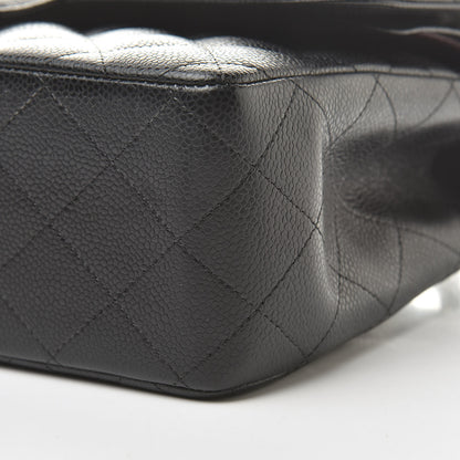 Chanel Caviar Quilted Jumbo Double Flap Black 10 of 12
