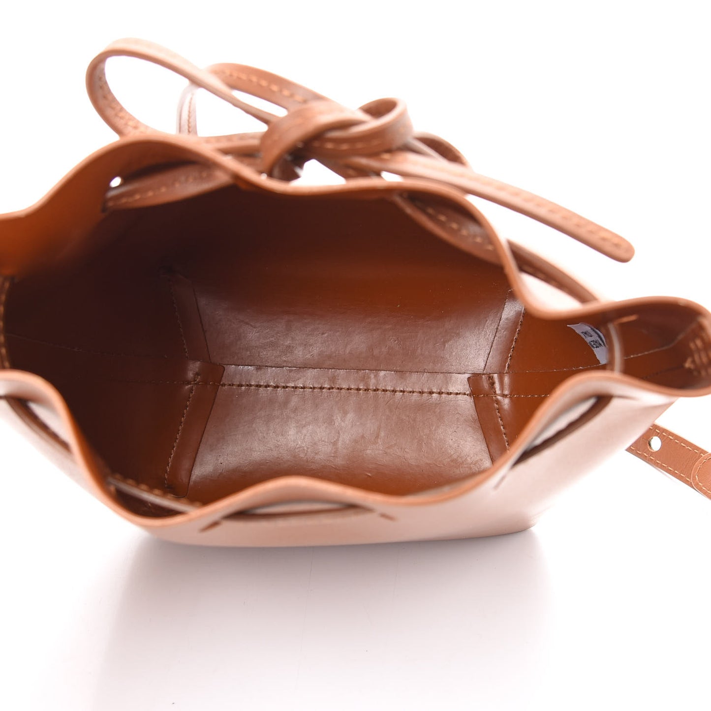 Calfskin Mini Mini Bucket Bag Camello