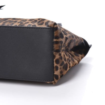 Burberry Calf Hair Calfskin Leopard Print Clutch Black 10 of 10