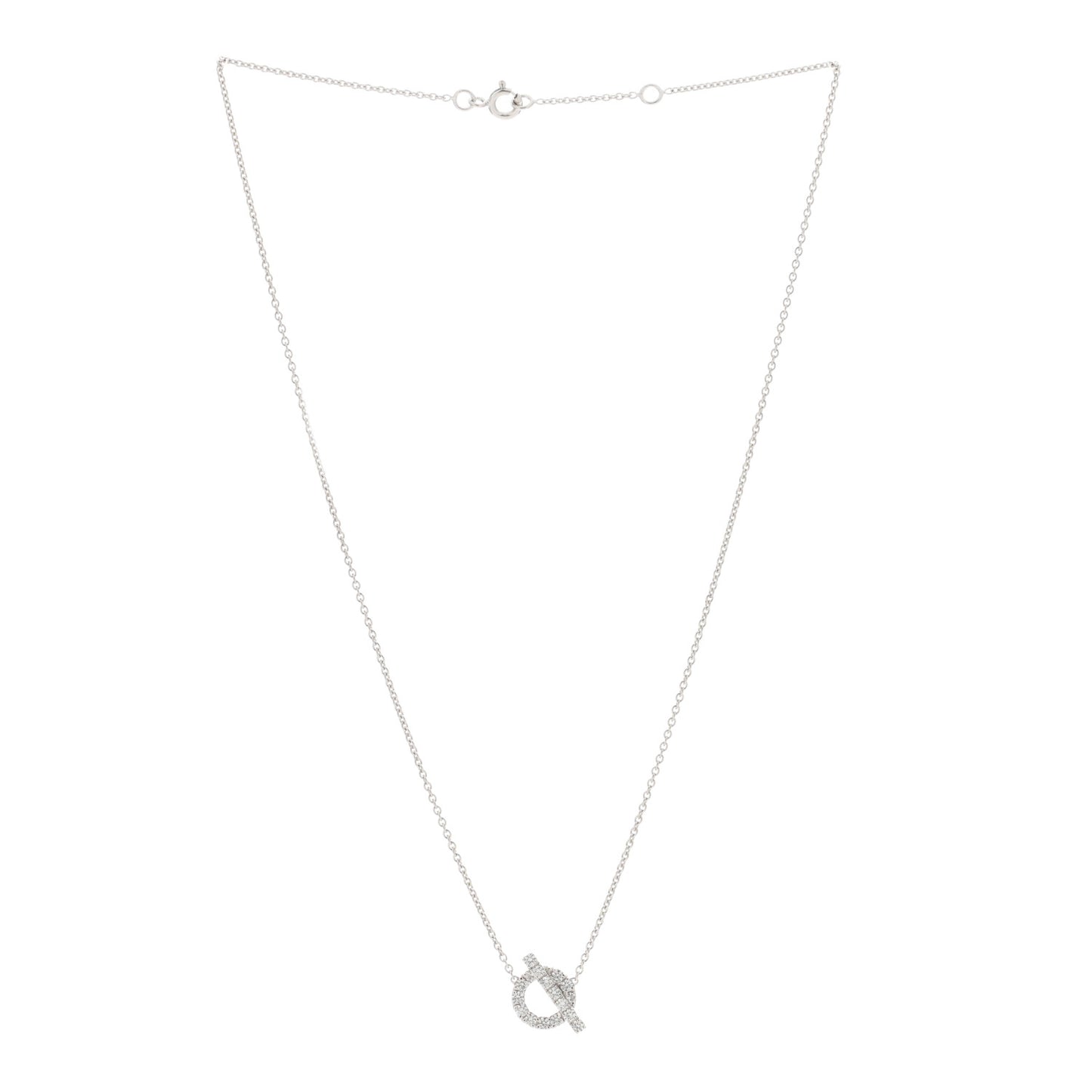 18K White Gold Diamond Finesse Pendant Necklace