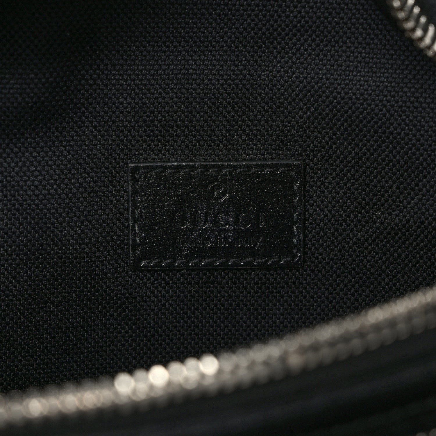 Gucci GG Supreme Monogram Textured Calfskin Retro Interlocking G Belt Bag Black 6 of 8