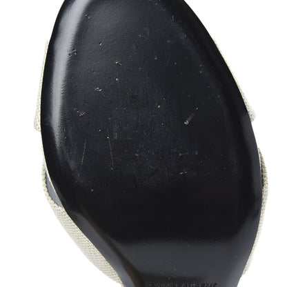 Saint Laurent Canvas Bianca Mules 39 Pearl 8 of 8