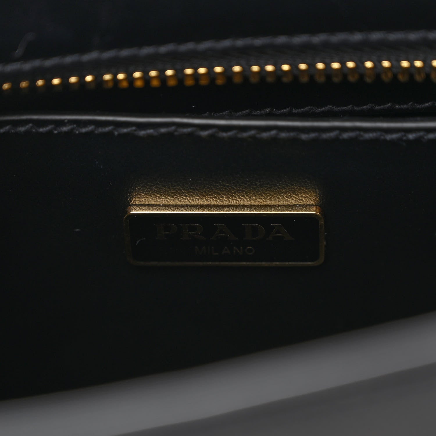 Prada Saffiano Soft Calfskin Mini Zippered Crossbody Tote Black 6 of 9