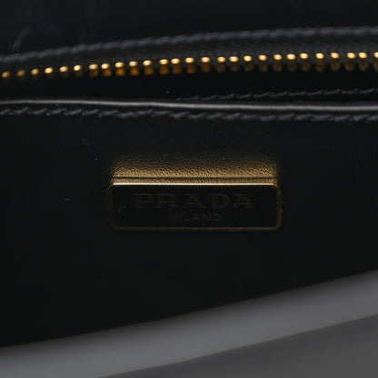 Prada Saffiano Soft Calfskin Mini Zippered Crossbody Tote Black 6 of 9