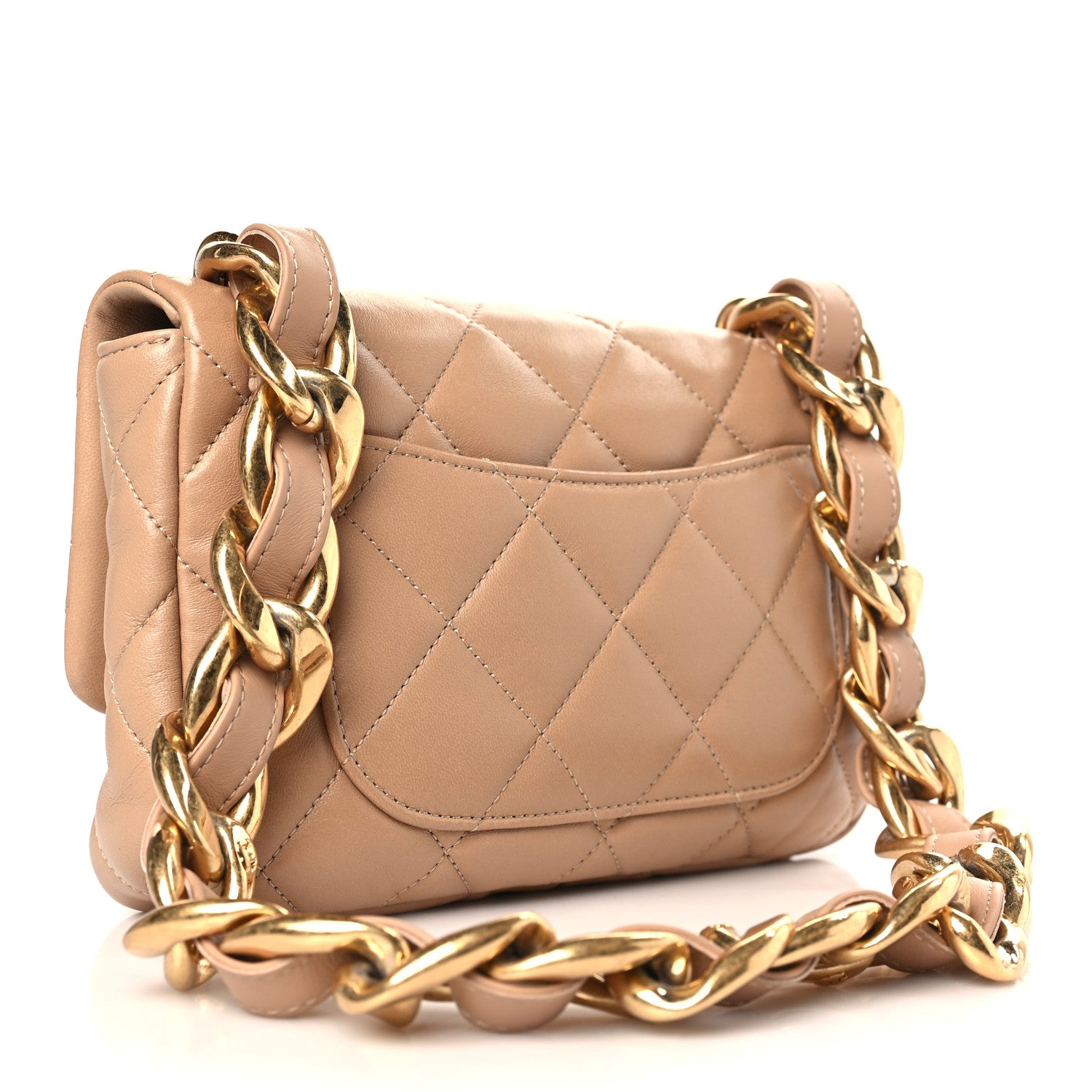 Chanel Lambskin Quilted Small CC Funky Town Flap Beige 3 of 9