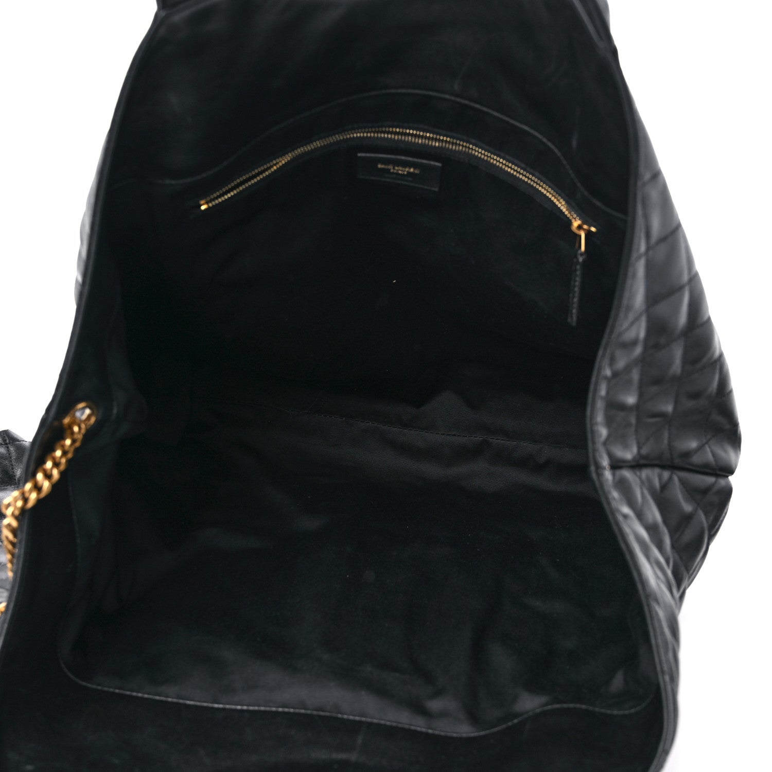 Saint Laurent Lambskin Quilted Maxi Icare Shopping Tote Black 6 of 13