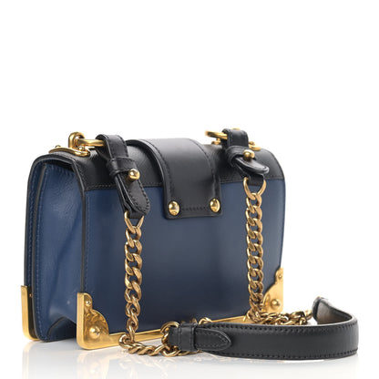 Prada City Calf Saffiano Cahier Bag Bluette Black 2 of 9