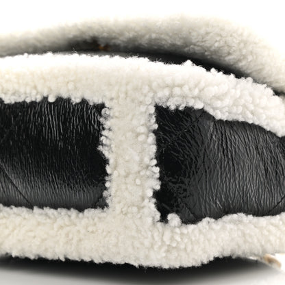 Chanel Crumpled Calfskin Shearling Sheepskin Quilted Medium Chanel 19 Flap Black 9 of 9