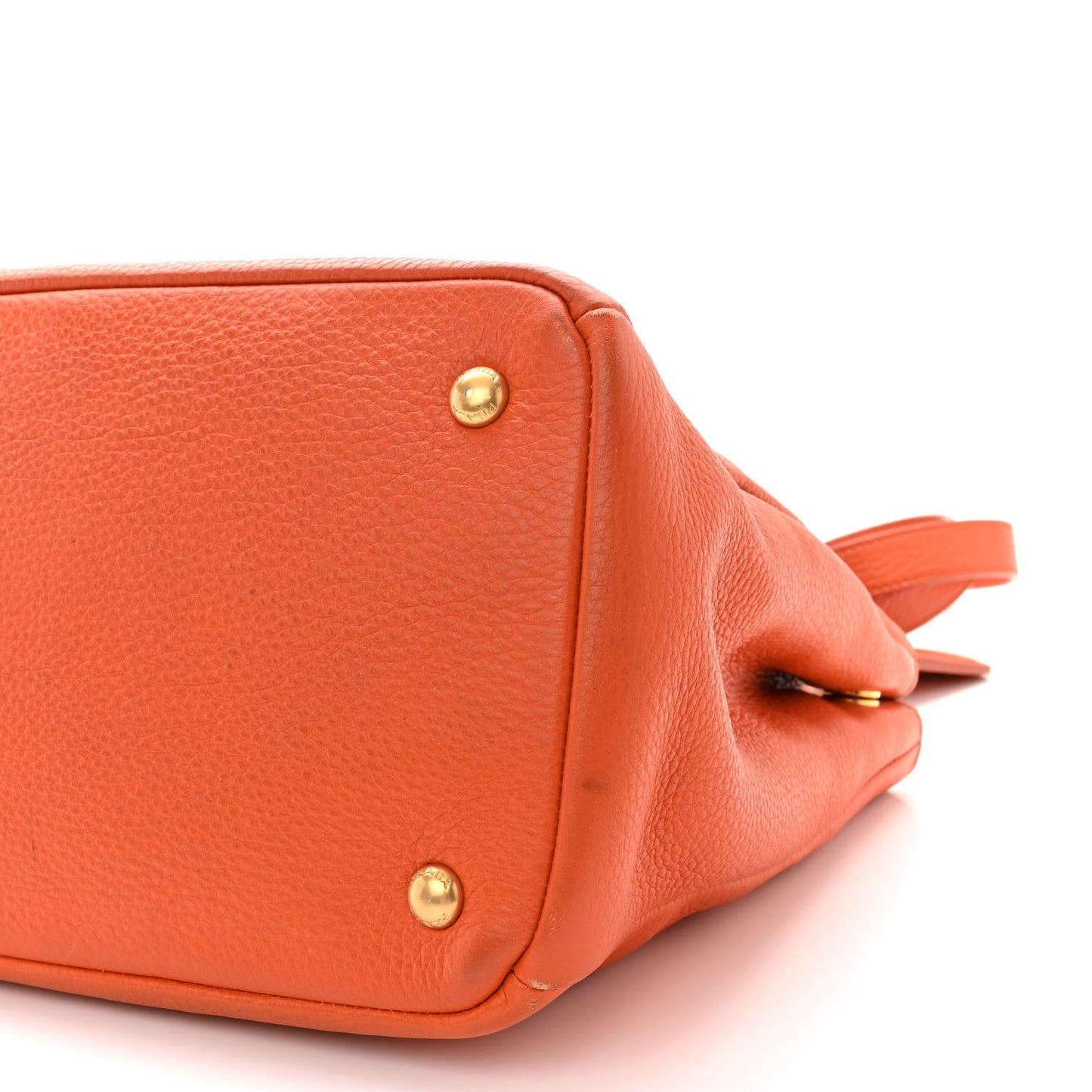 Vitello Daino Shopping Tote Papaya