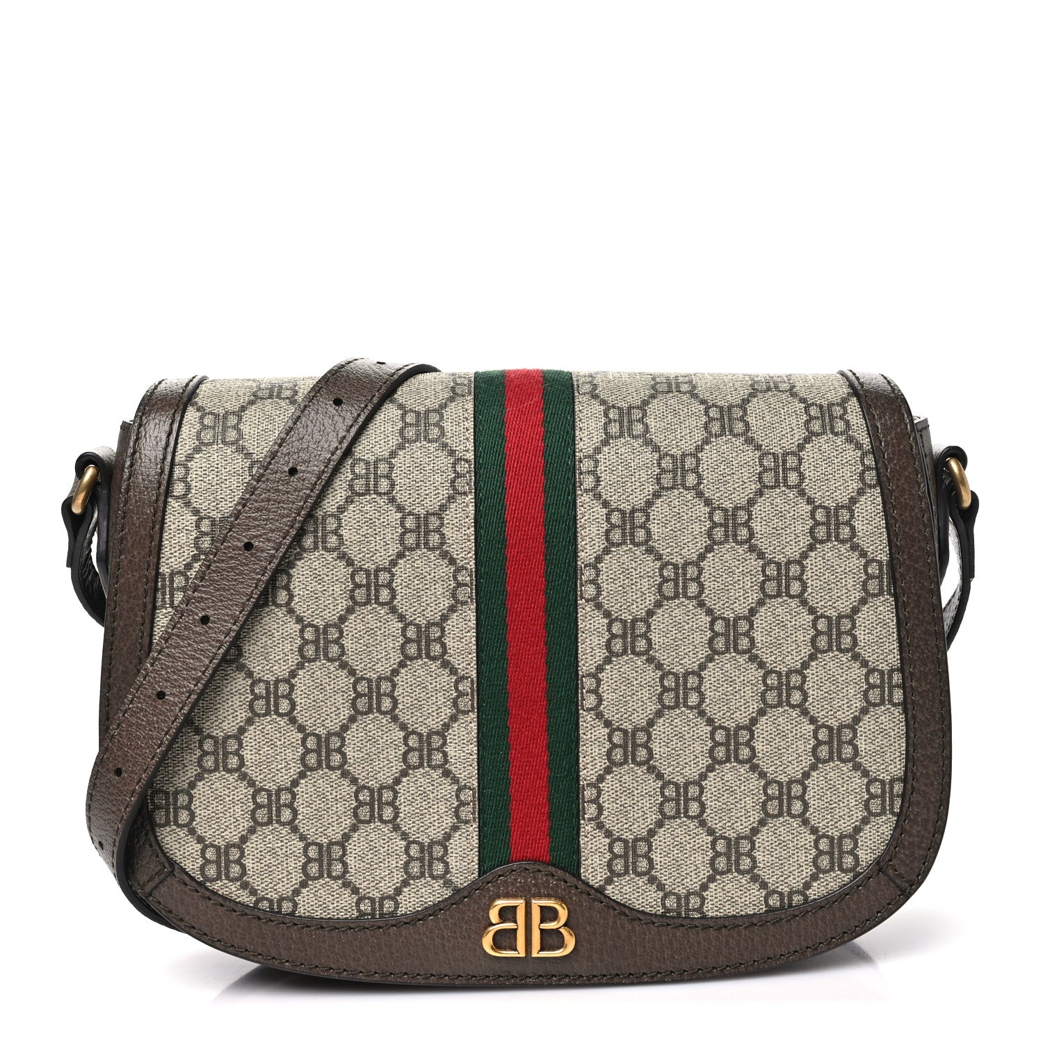 Gucci X  BB Supreme Monogram Web Small Ophidia Shoulder Bag Beige New Acero 1 of 10