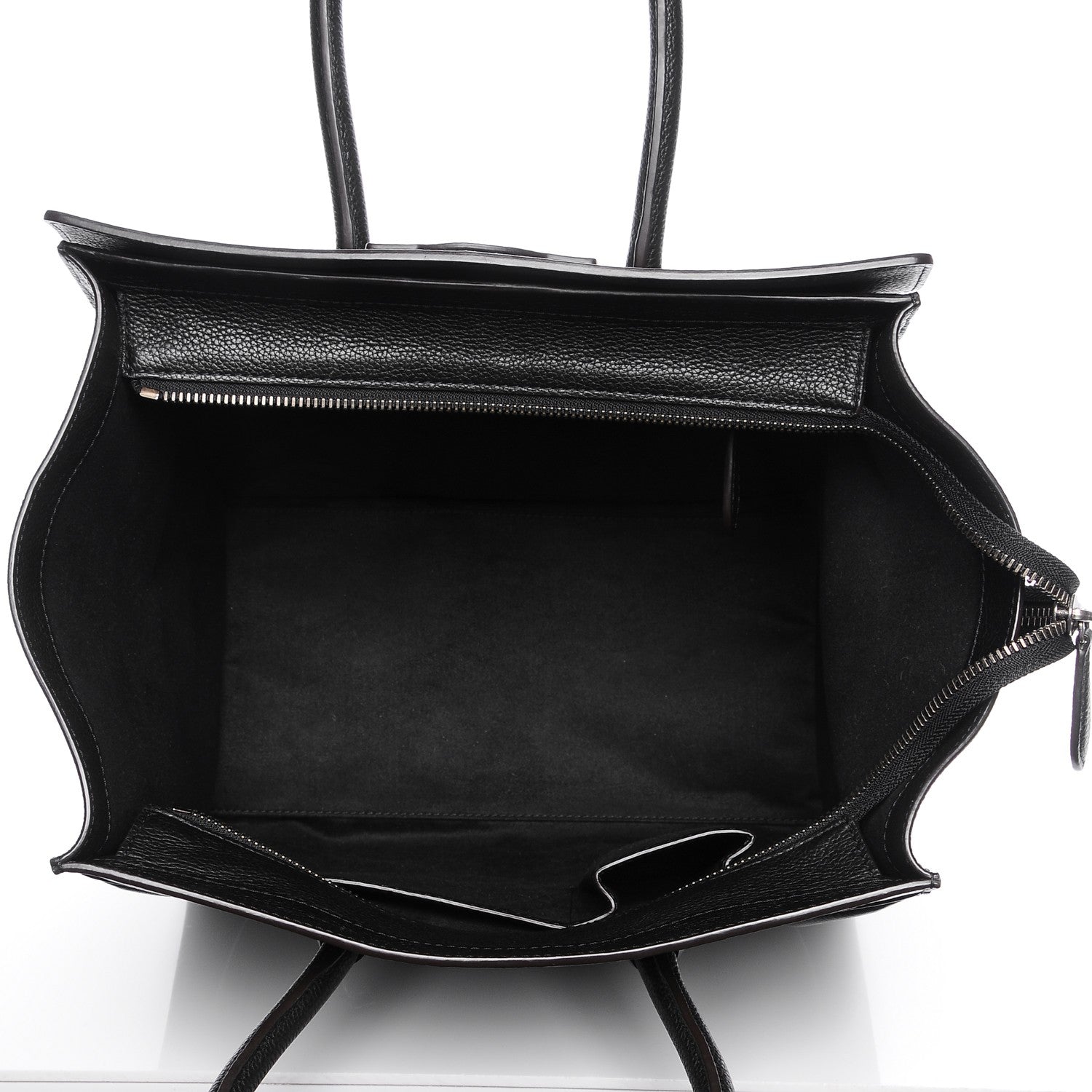 Celine Drummed Calfskin Mini Luggage Black 5 of 7
