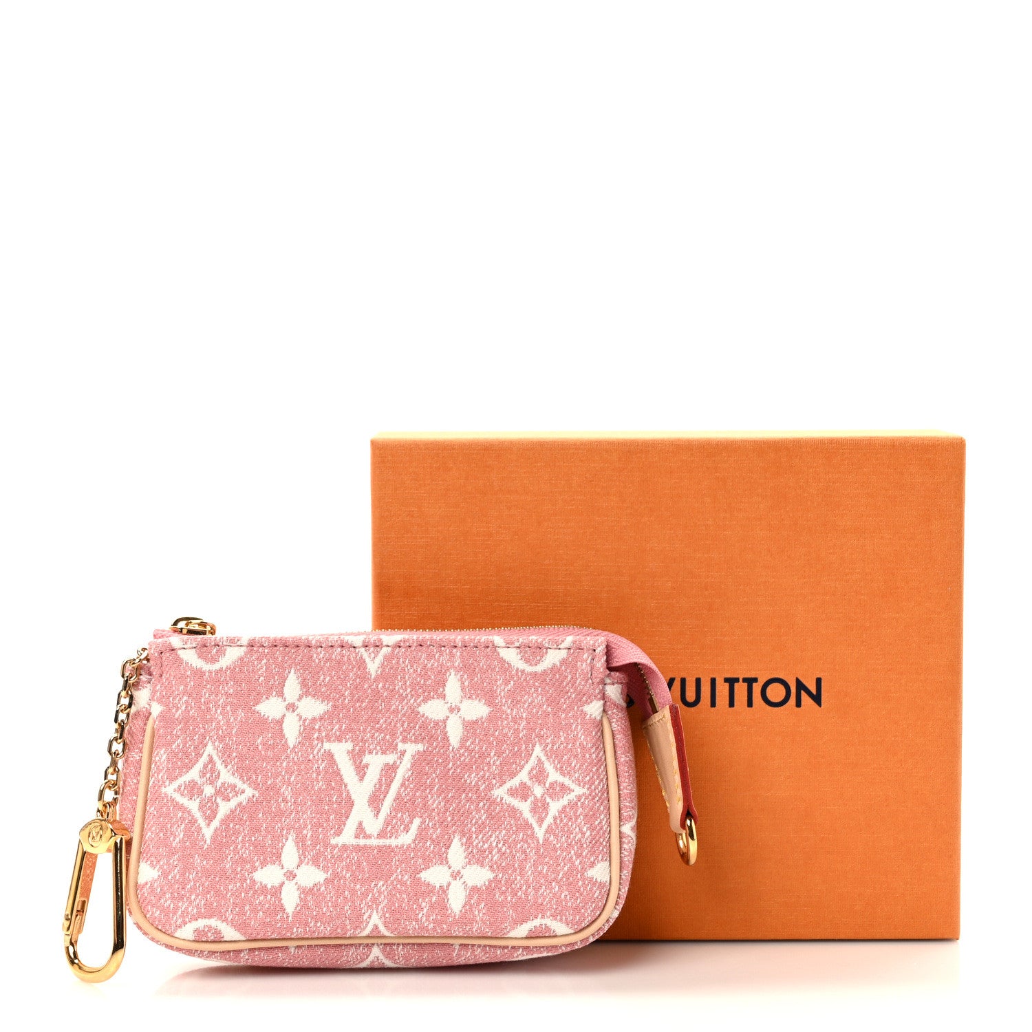 Louis Vuitton Denim Jacquard Monogram Micro Pochette Accessories Rose 7 of 7