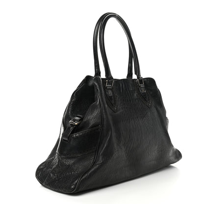 Fendi Distressed Lambskin Large Bag De Jour Tote Black 3 of 13