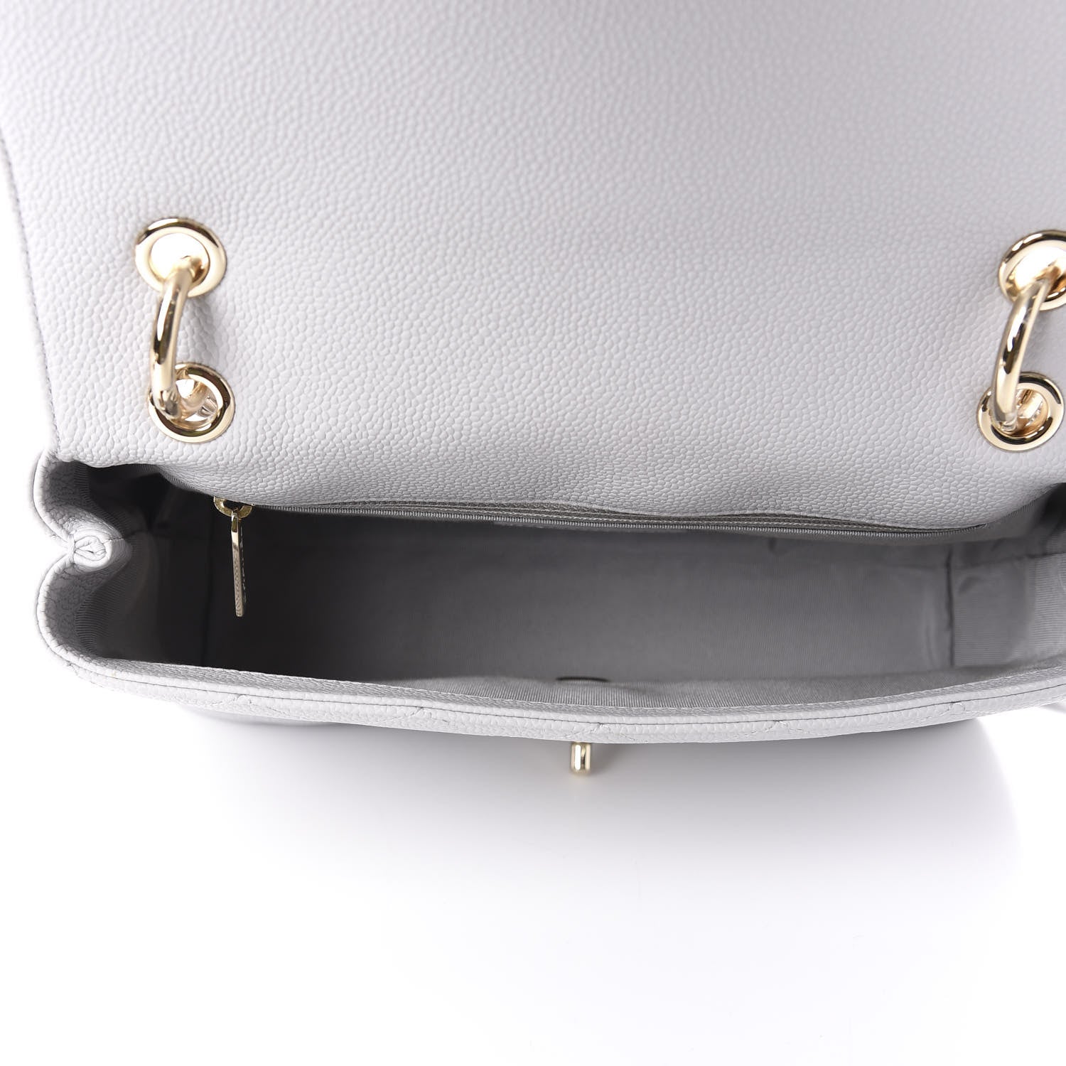 Chanel Caviar Quilted City Walk Flap Light Grey 5 of 11