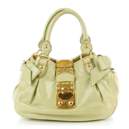 Miu Miu Vitello Lux Mini Bow Bag Pistacchio 1 of 8