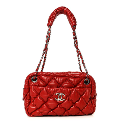 Chanel Lambskin Bubble Quilt Camera Case Red 1 of 10