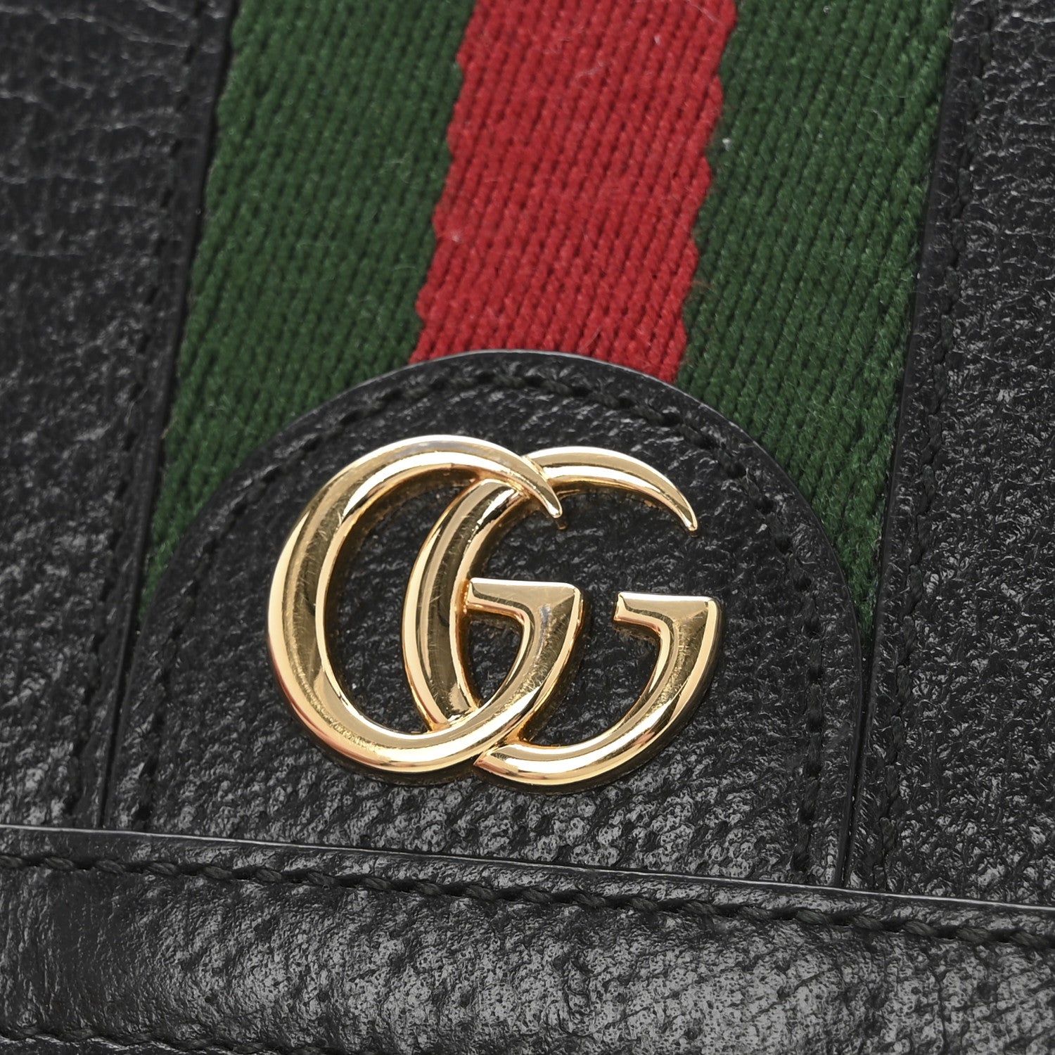 Gucci Calfskin Web Ophidia Card Case Black 8 of 9