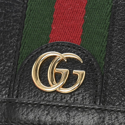 Gucci Calfskin Web Ophidia Card Case Black 8 of 9