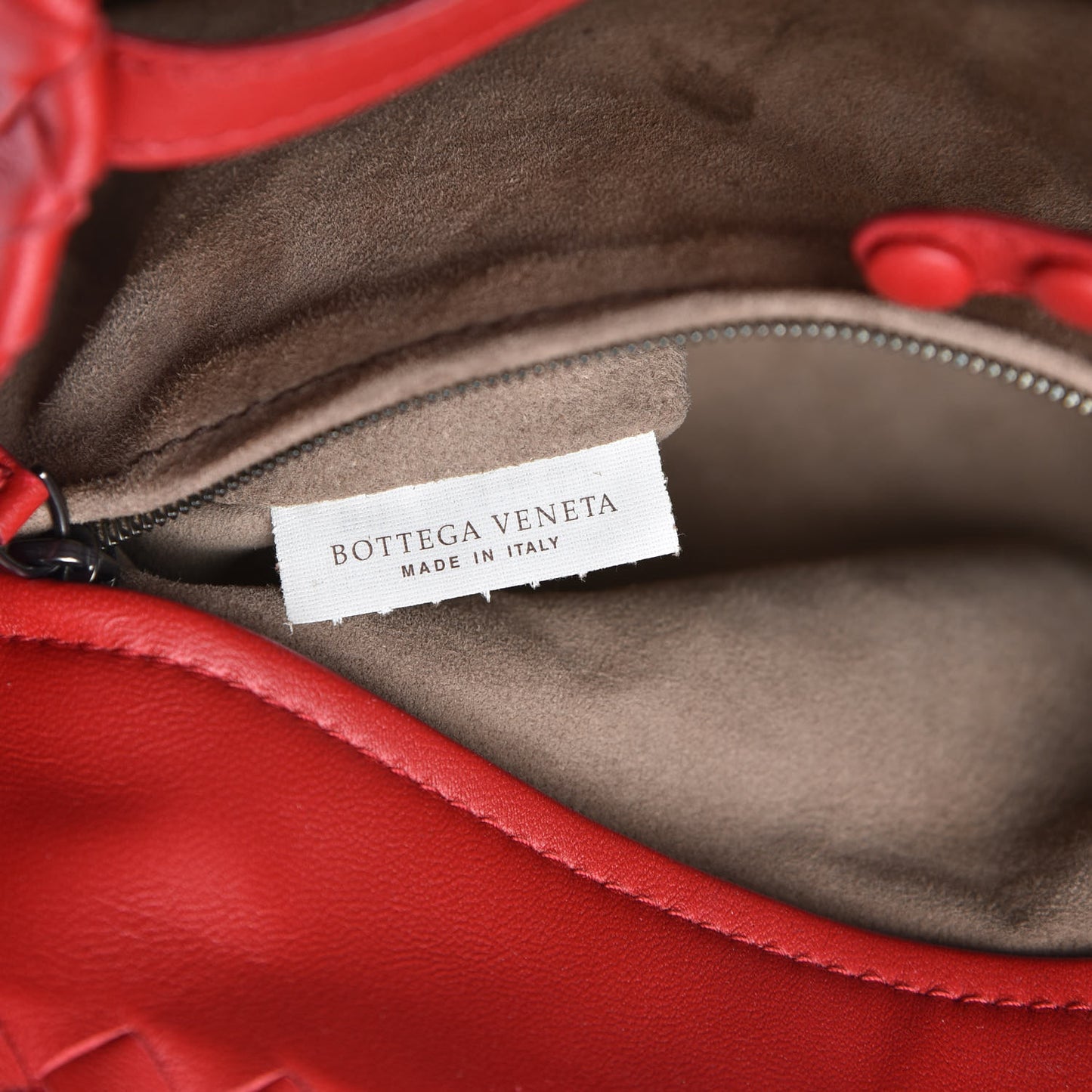 Nappa Intrecciato Small Cesta Tote Red