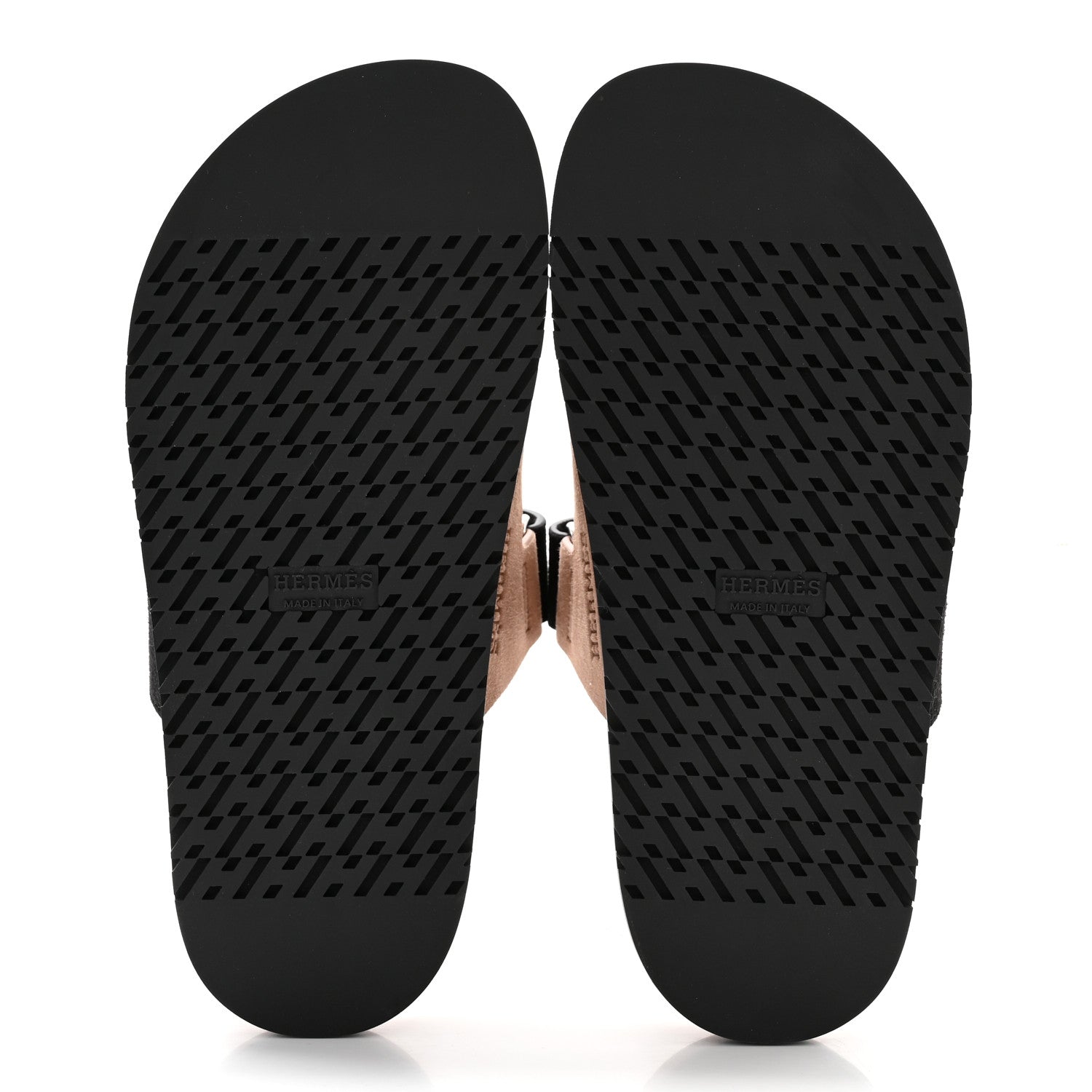 Hermes Suede Goatskin Womens Chypre Sandals 36 Rose Perle Black 5 of 10