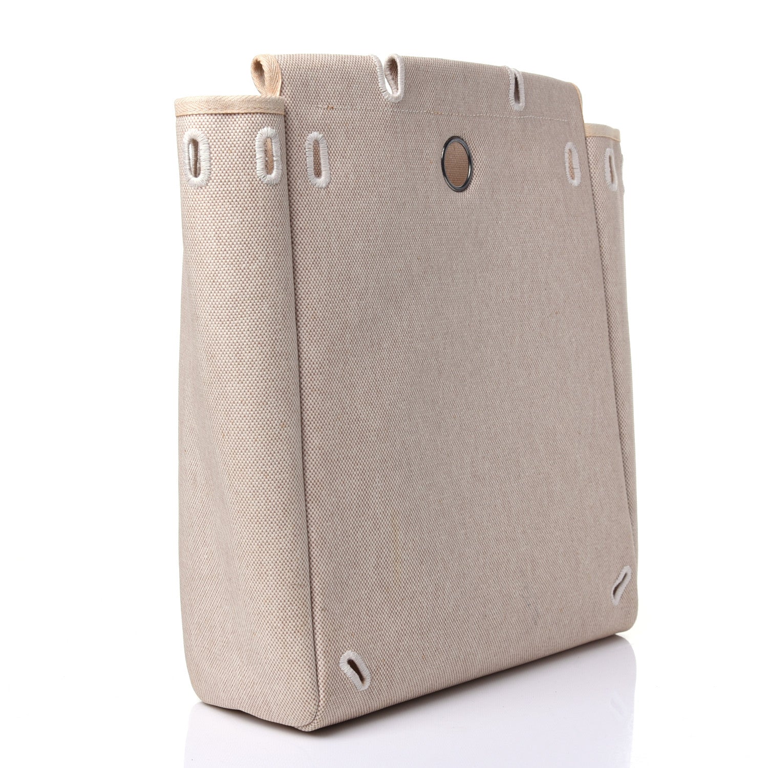 Hermes Toile Vache Calfskin Herbag 30 PM Backpack Natural 28 of 32