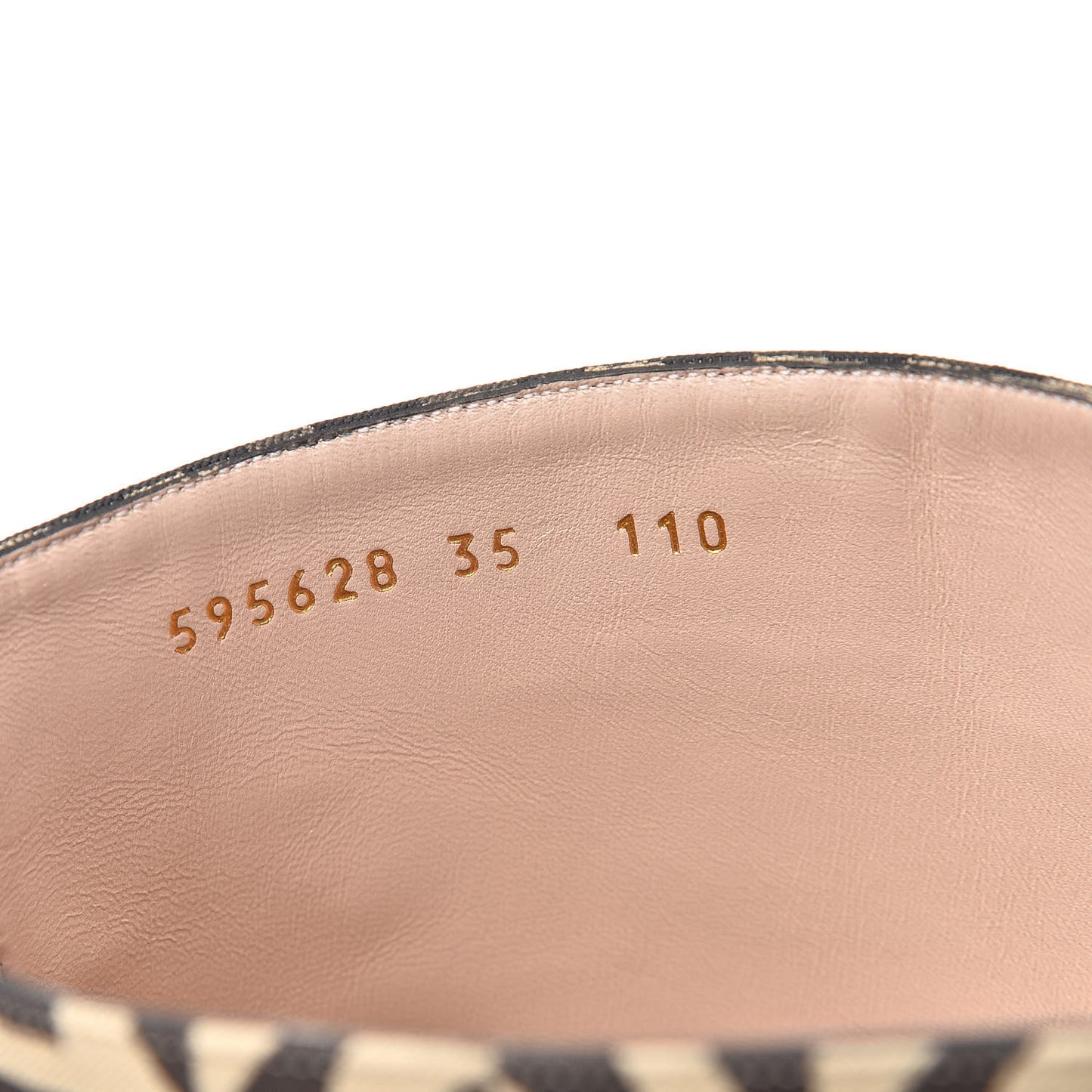 Fabric G Rhombus Print Platform Boots 35 Beige Cocoa