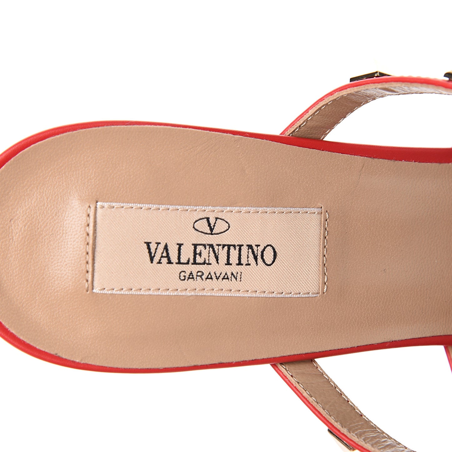 Pebbled Calfskin Rockstud 50mm Cage Mules 40 Red
