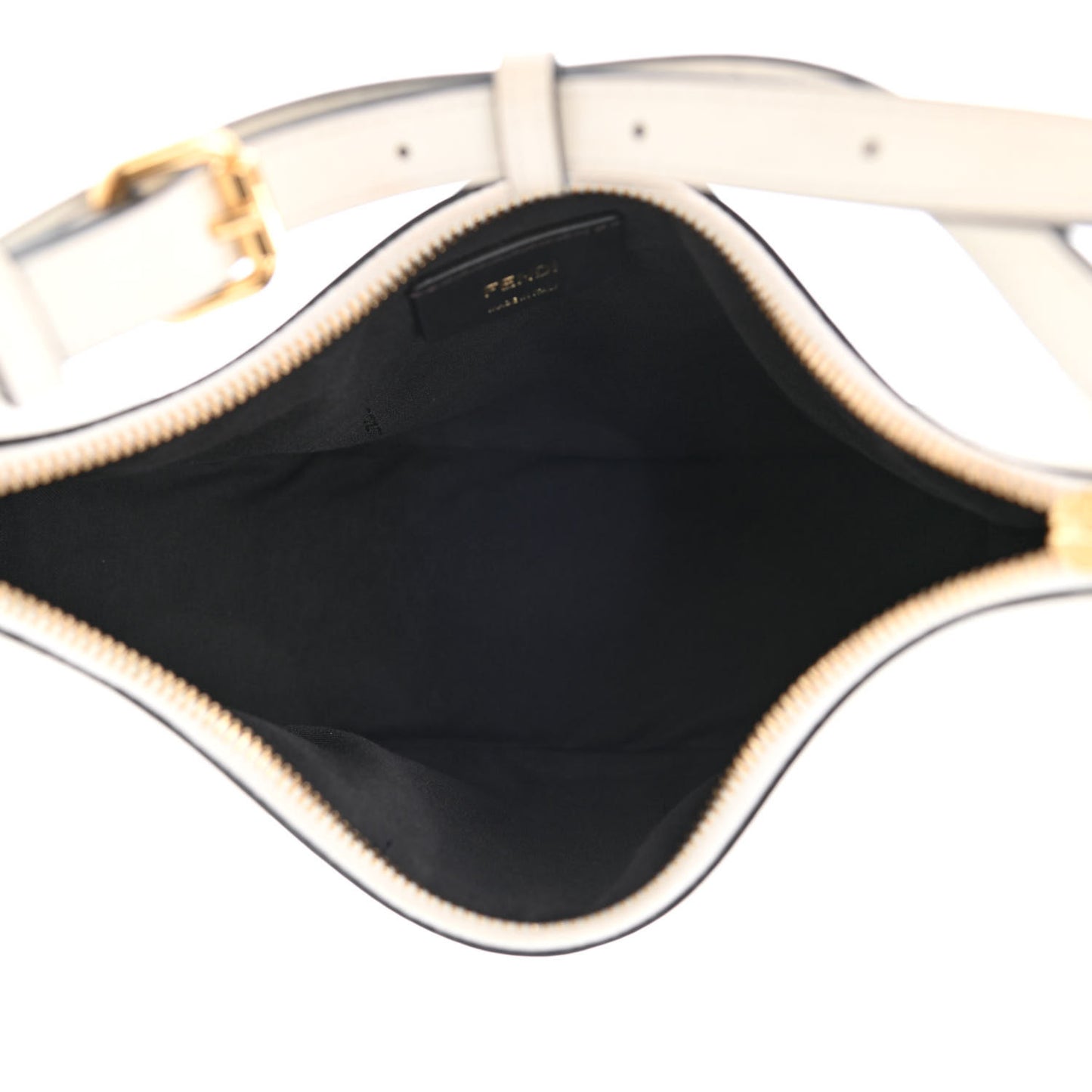 Vitello Grace Matte Small Fendigraphy Hobo Bag White Ice
