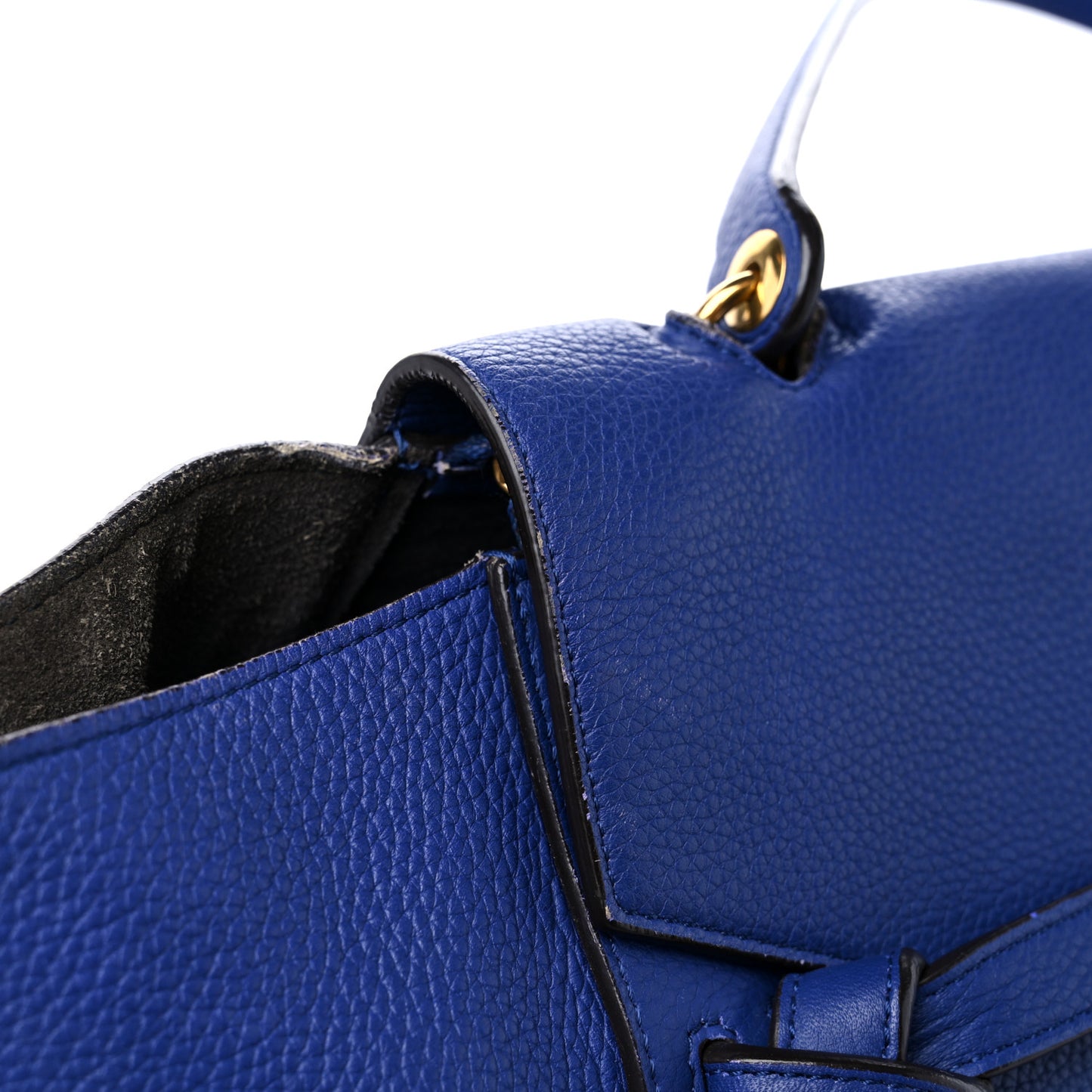 Grained Calfskin Small Belt Bag Indigo