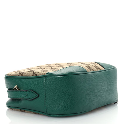 Gucci Monogram Dollar Calfskin Mini Bree Messenger Bag Beige Ebony Emerald 8 of 11
