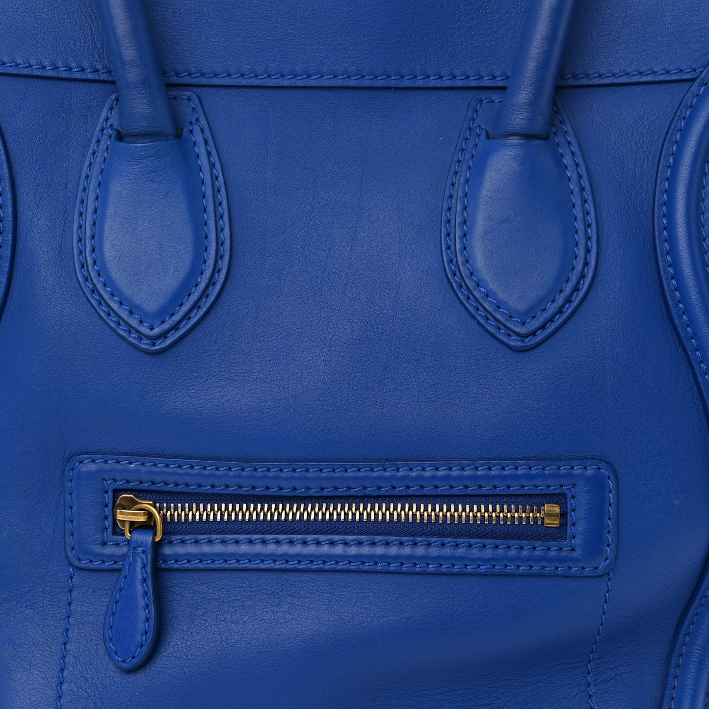 Smooth Calfskin Mini Luggage Cobalt
