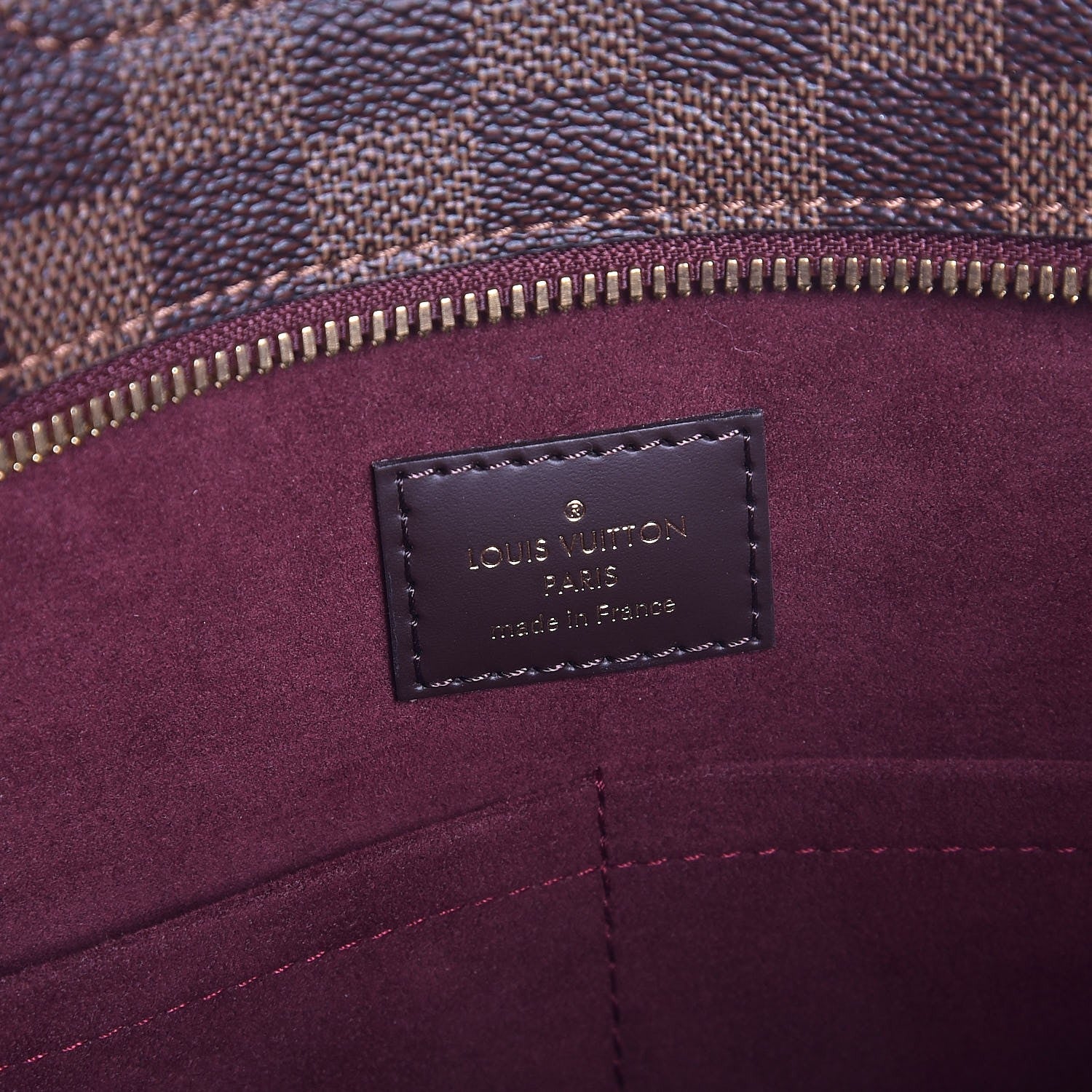 Louis Vuitton Damier Ebene Taurillon Jersey Bordeaux 7 of 8