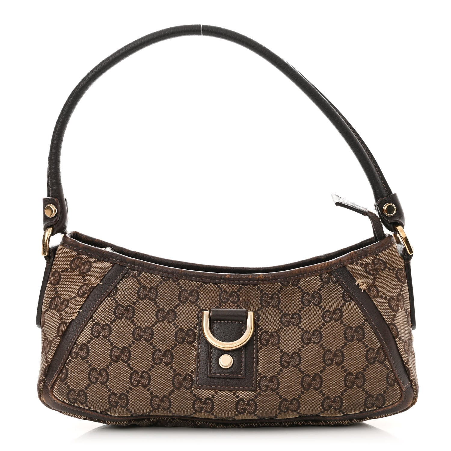 Gucci Monogram D Ring Abbey Pochette Brown 1 of 14